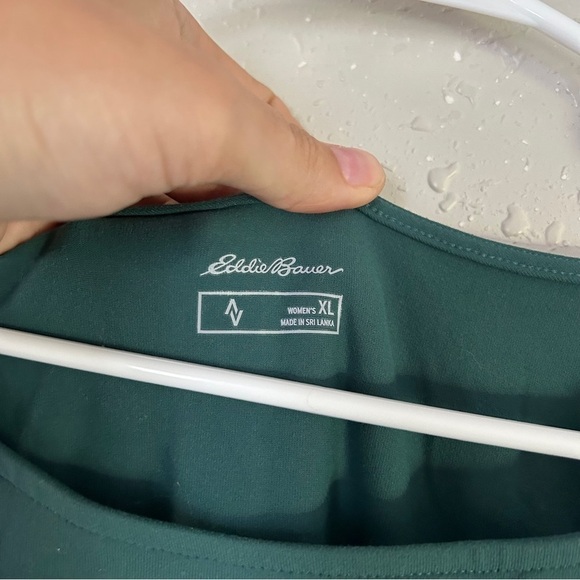 Eddie Bauer DK Evergreen Green Sleeveless Mini Dress Travel Hiking Stretch XL - Picture 3 of 7
